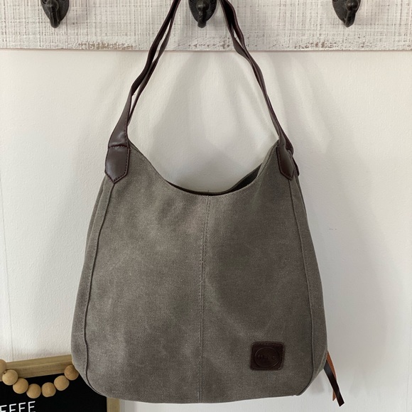 MC Handbags - BRAND NEW Canvas Hobo Bag in Grey Color 👜